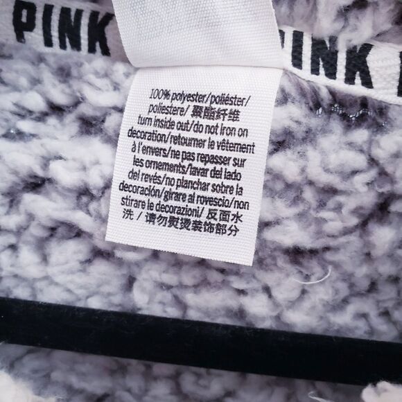 Victoria's Secret Pink Cozy Sherpa Quarter Zip Jacket - Picture 7 of 8